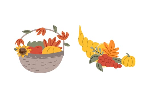 Autumn fall festival thanksgiving day elements background with vegetables. Fall harvest party design.Thanksgiving day banner, border or greeting card.