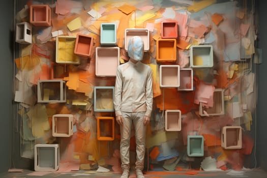 Think outside the box, colorful cardboards, creative mind, brainstorming for new ideas, be innovative, no limitation