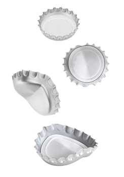 Flying Bottle cap, transparent background