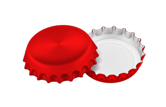 Red bottle cap, transparent background