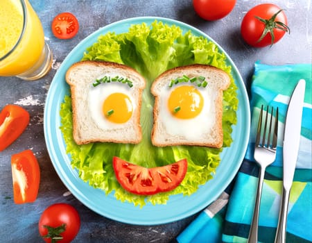 Fun dinner prepared for kids.