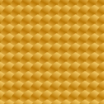 Abstract yellow-gold volumetric background. Geometric pattern. Vector image.
