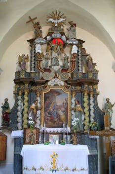 Altar of the Adoration of the Magi in the parish church of Saint George in Durdic, Croatia