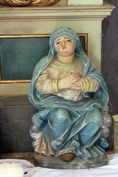 Statue of the Saint in the parish church of St. Catherine of Alexandria in Ribnicki Kunic, Croatia