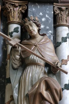 Saint Helena, statue on the Altar of the Blessed Virgin Mary in the parish church of Saint George in Durdic, Croatia