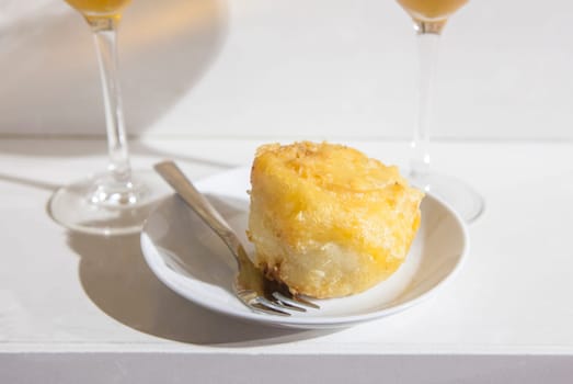 Frito de huevo, traditional egg croquette tapa of Pamplona, Spain. Selective focus