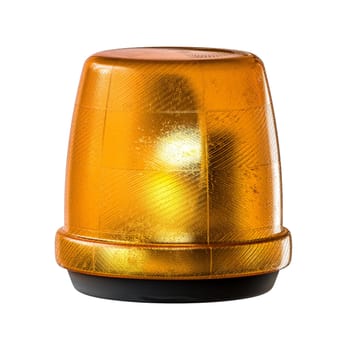orange emergency beacon light  reflective surface cutout