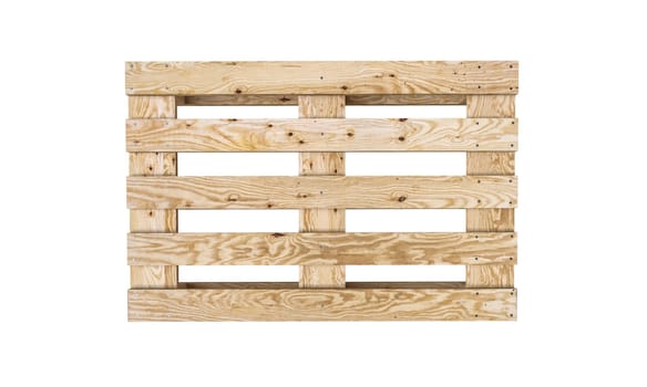 wooden pallet, isolated  transparent  background cargo shipping concept