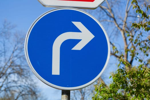 Traffic sign directional arrow to the right, Germany