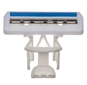 Disposable shaving blade on isolated background, close up
