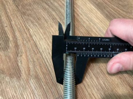 Caliper for measuring the a dimensions of parts