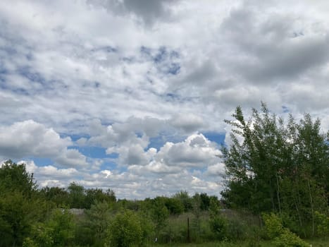 Clouds over countryside as the weather changes