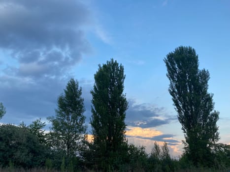 Clouds over countryside as the weather changes