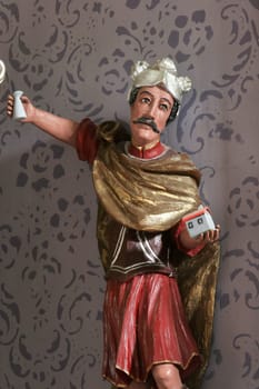 Saint Florian, statue on the main altar in the Parish Church of the Assumption of the Virgin Mary in Gornja Rijeka, Croatia