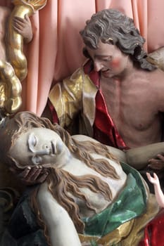Death of Saint Mary Magdalene, main altar in the Church of Saint Mary Magdalene in Cazma, Croatia