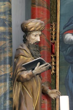 Saint Joachim, statue on the main altar in the parish church of Our Lady of Sorrows of Carinthia in Krizevci, Croatia