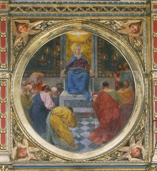 Descent of the Holy Spirit, iconostasis in the Greek Catholic Cathedral of the Holy Trinity in Krizevci, Croatia