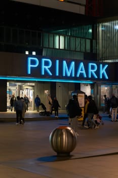 Primark at Alexanderplatz in the center of Berlin in the late evening