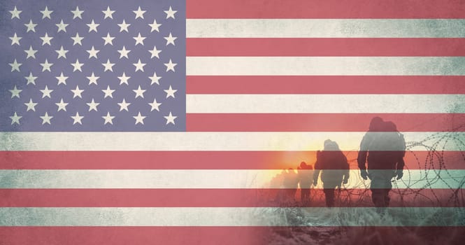 Veterans day, american flag, US soldiers, Memorial Day of the USA, celebrate Independence Day