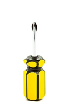 Small screwdriver with a star-shaped tip. Selective focus with shallow depth of field.