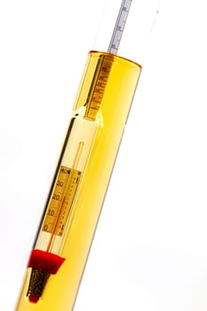 Professional alcohol meter with temperature correction for grading alcoholic beverages.