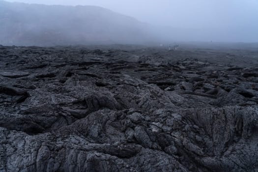 The Erta Ale volcano in the Danakil Depression in Ethiopia in Africa.