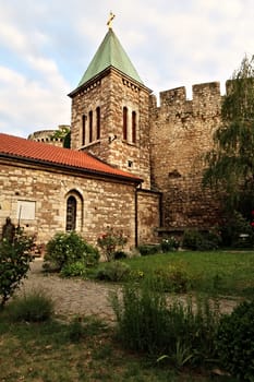 The bell tower of the Ruzica Church inside the Kalemegdan Fortress, Belgrade, Serbia 2022