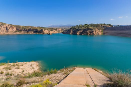 Lake Negratin reservoir, Sierra de Baza, Granada Province, Andalusia, Spain