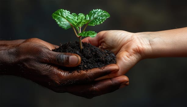 agriculture. farmer a hands are lowered plant cultivation plant. business ecology agriculture gardening concept. farmer hands are planting soil with a plant. eco agriculture life concept