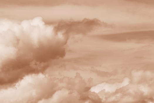 A delicate cloudscape in Peach Fuzz