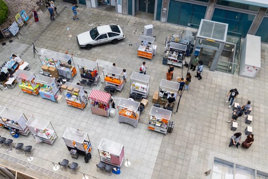 Hong Kong 01 April 2024: Market inside Hong Kong PMQ in Central district