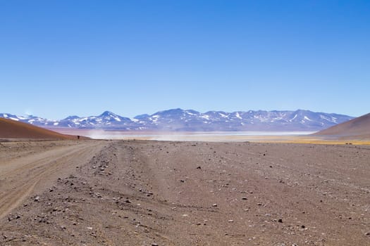 Bolivian landscape, Salvador Dali desert view. Beautiful Bolivia