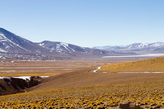 Bolivian landscape, Salvador Dali desert view. Beautiful Bolivia