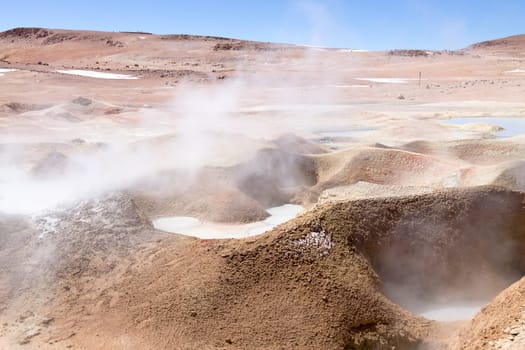 Bolivian landmark,Geiser Sol de la Manana,Bolivia