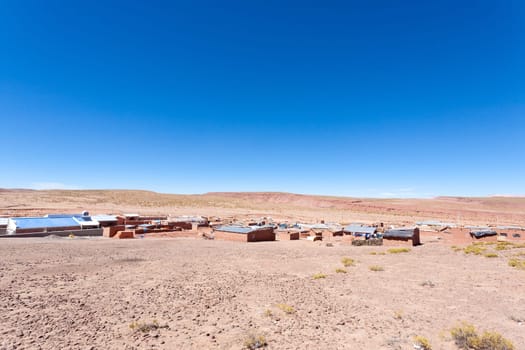 Cerrillos village view,Bolivia.Andean plateau.Bolivian rural town