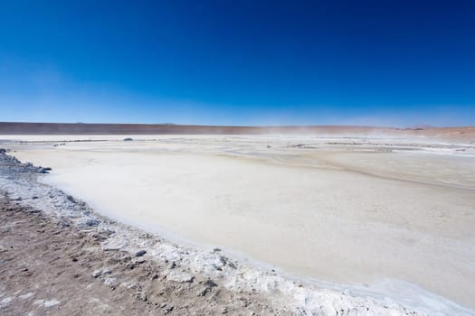 Bolivian lagoon view,Bolivia. Salar de Chalviri view.