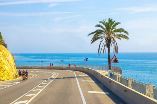 Lloret de Mar, Catalonia, Spain, 01 October 2019. Motorway between Barcelona and Lloret de Mar on the Costa Brava on the Mediterranean.