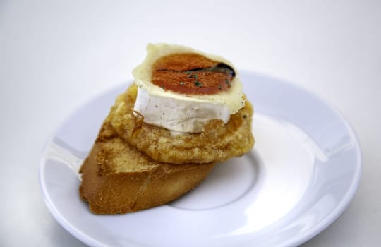 Detail of typical Spanish pinchos, food and fun