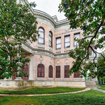 Beykoz Mecidiye Kasri, or Mecidiye Pavilion, an Ottoman palace built in 1845 to be presented to Sultan Abdulmecid by Mohamed Ali Pasha, Governor of Egypt, suited in Beykoz district, Istanbul, Turkey