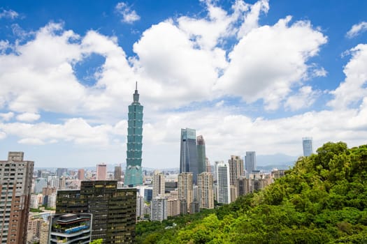 Taipei, Taiwan 15 August 2023: Taipei City landmark