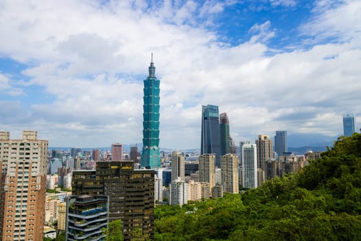 Taipei, Taiwan 15 August 2023: Taipei city landmark