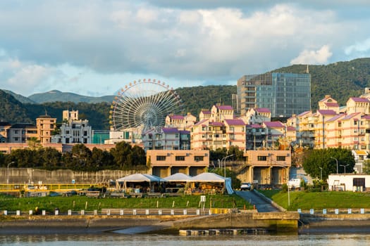 Taiwan 14 December 2023: Taipei city with river view
