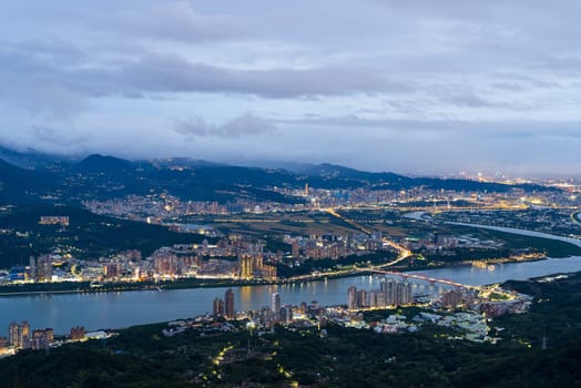 Taipei, Taiwan 03 December 2023: Taipei city at night