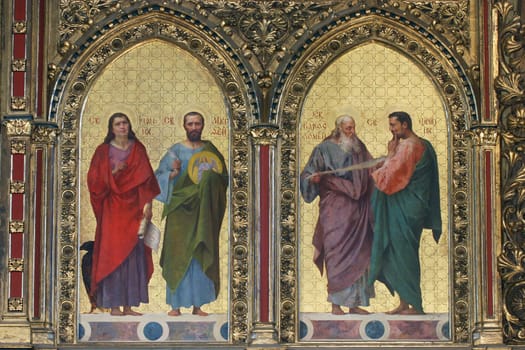Saints John, Matthew, Bartholomew and Philip, iconostasis in the Greek Catholic Cathedral of the Holy Trinity in Krizevci, Croatia