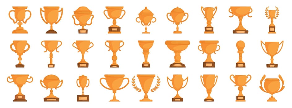 Various Cartoon Trophy Cup Illustrations Collection