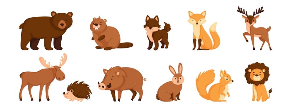 Squirrel, and Lion Illustrations for Stock Images