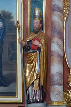 Saint Nicholas, the altar of Saint Blaise in the Chapel of Our Lady of the Snow in Risvica, Croatia