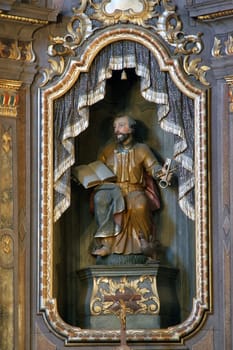 Saint Peter, statue on the Altar of St. Peter in the parish church of Our Lady of Snow in Kutina, Croatia