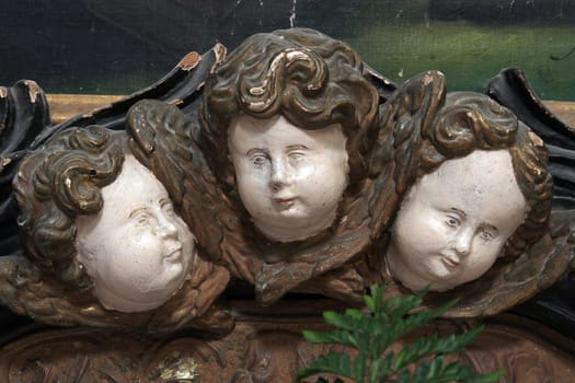 Angels, statue in the parish church of Saints Vitus and Modestus in Groznjan, Croatia