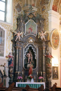 Altar of the Passion of Jesus in the parish church of Our Lady of the Snow in Kutina, Croatia
